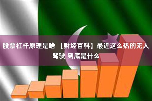 股票杠杆原理是啥 【财经百科】最近这么热的无人驾驶 到底是什么