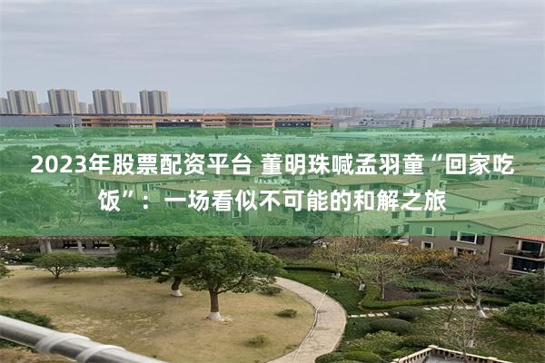 2023年股票配资平台 董明珠喊孟羽童“回家吃饭”：一场看似不可能的和解之旅